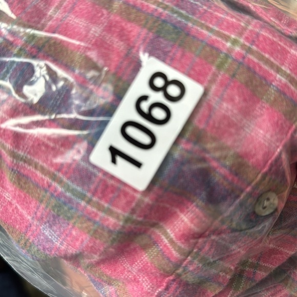 LL Bean Pink Plaid flannel Button Down Shirt Size S long sleeve - Picture 9 of 9
